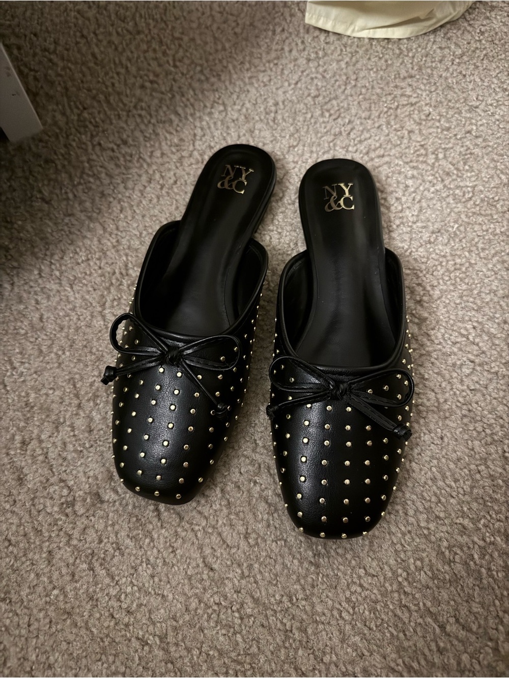 Black studded heels